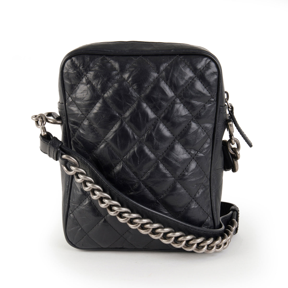 CHANEL City Rock Quilted Leather Shopping Tote Bag Blue- 10% OFF