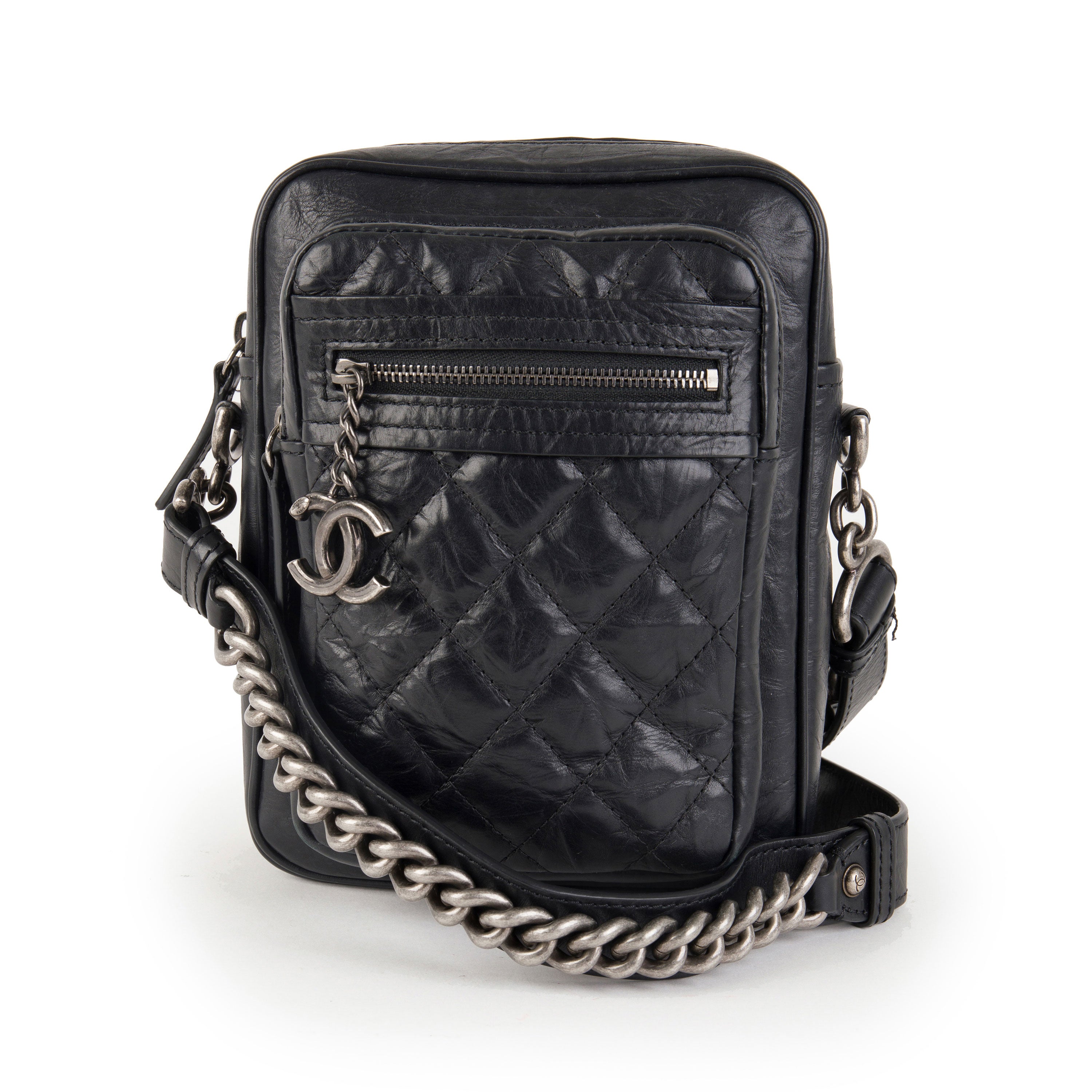 Chanel Vintage Black Quilted Patent Lunch Box Bag, myGemma, DE