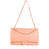 Chanel Pink Quilted Calfskin XXL Travel Flap Bag