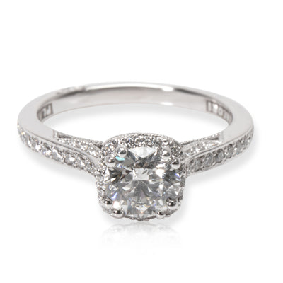 Tacori Dantela Halo Diamond Engagement Ring in Platinum IGI Certified G SI2