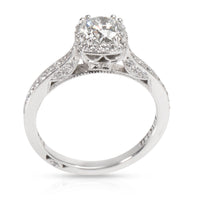 Tacori Dantela Halo Diamond Engagement Ring in Platinum IGI Certified G SI2