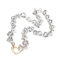 Tiffany & Co. Heart Link Necklace in 18K Yellow Gold/Sterling Silver