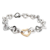 Tiffany & Co. Heart Links Bracelet in 18K Yellow Gold/Sterling Silver