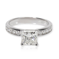 Blue Nile Princess Cut Diamond Engagement Ring in Platinum GIA H VVS1 1.72 CTW