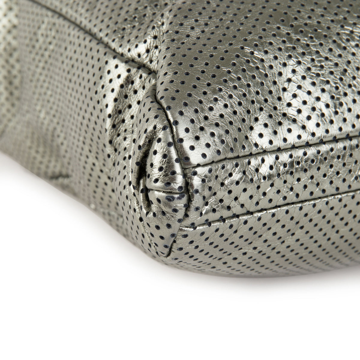 Chanel Metallic Perforated Drill Leather Shoulder Bag