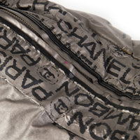 Chanel Silver Coated Nylon Unlimited Ligne Hobo Bag