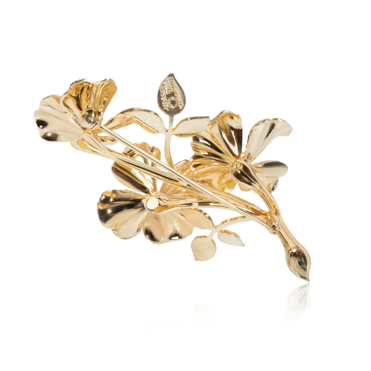 Tiffany & Co. Vintage Floral Brooch in 14K Yellow Gold
