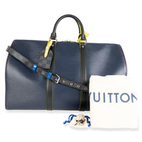 Louis Vuitton Marine Epi Leather Patchwork Graphite Keepall 50 Duffle Bag