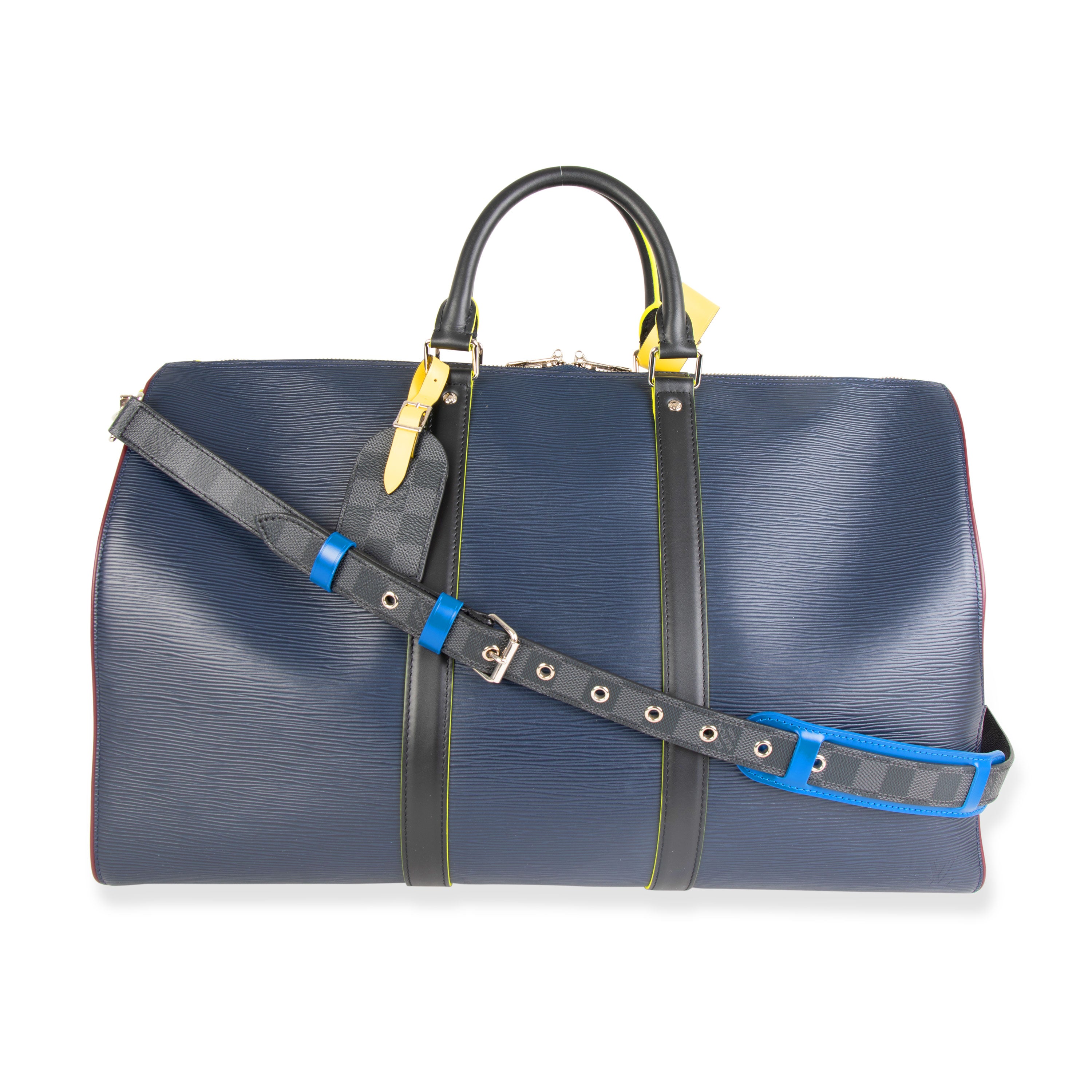 Louis Vuitton Keepall 50 Bandouliere Marine Epi Leather Duffle Bag wit –  High Heel Hierarchy
