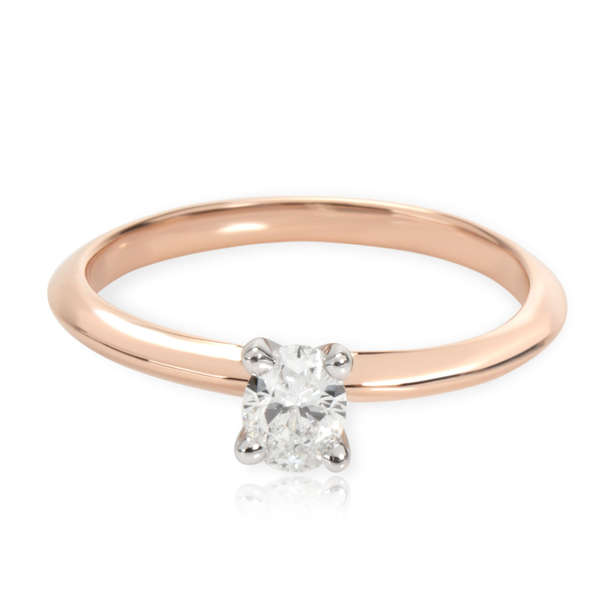 James Allen Diamond Engagement Ring in 14K Rose Gold GIA Certified E VS1 0.30 CT