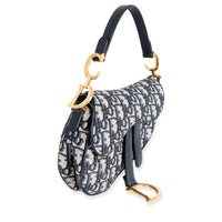 Dior Blue Oblique Mini Saddle Bag