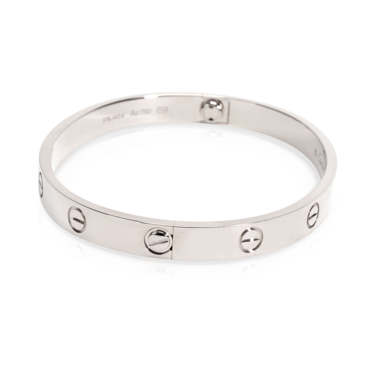 Cartier Love Bracelet in 18K White Gold Size 17