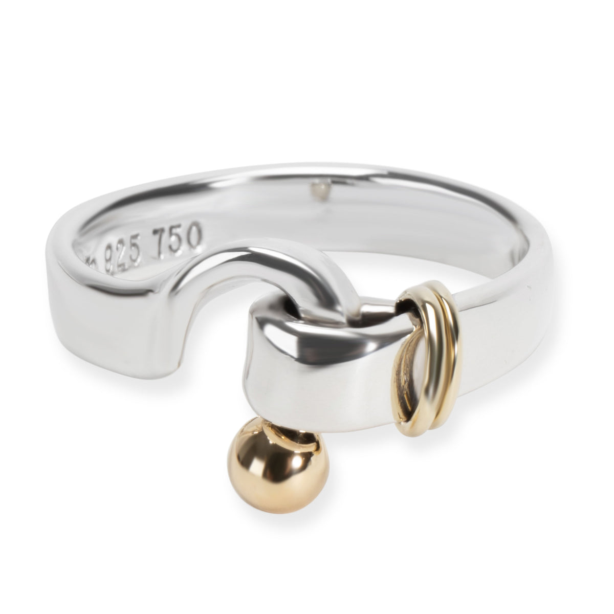 Tiffany & Co. Hook Ring in 18K Yellow Gold/Sterling Silver