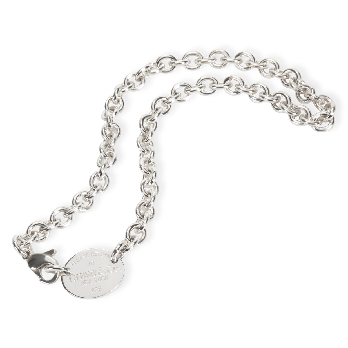 Tiffany & Co. Return to Tiffany Oval Tag Necklace in Sterling Silver