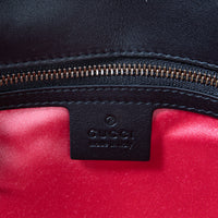 Gucci Black Velvet GG Marmont Medium Shoulder Bag