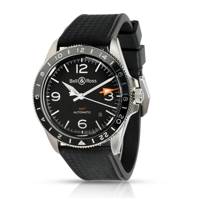 Bell & Ross Vintage Heritage GMT BRV2-93-GMT Mens Watch in  Stainless Steel