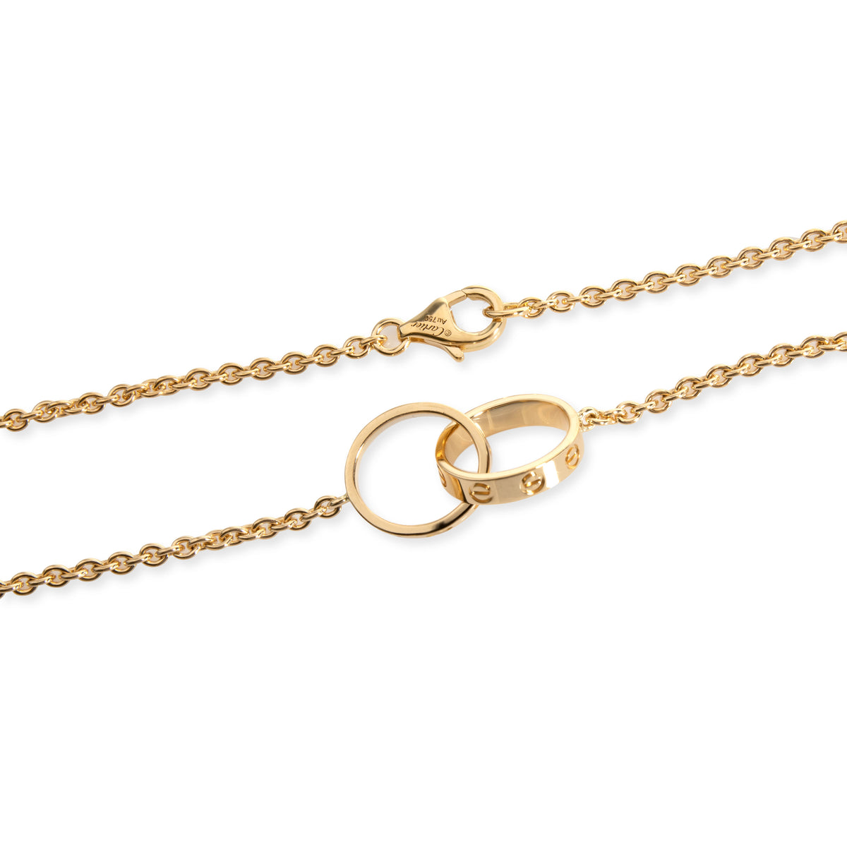 Cartier Love Interlocking Circles Necklace in 18K Yellow Gold