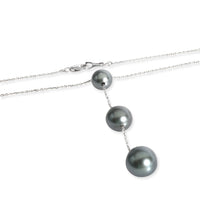 Blue Nile Pearl Drop Necklace in 18K White Gold