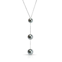 Blue Nile Pearl Drop Necklace in 18K White Gold