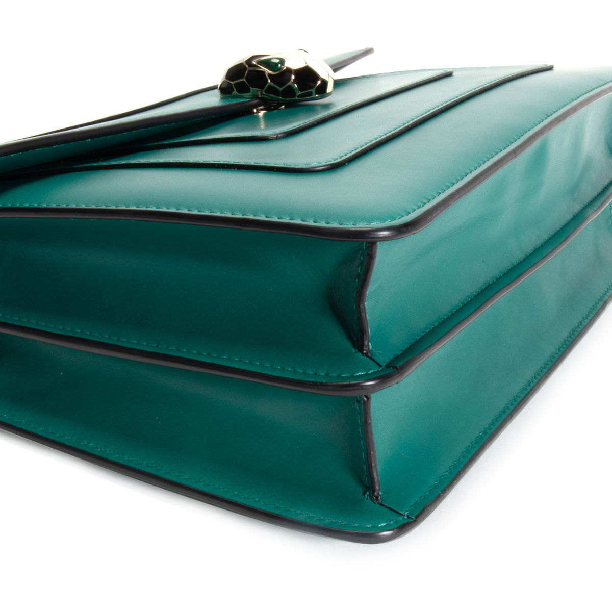 Bvlgari Serpenti Forever Emerald Green Calf Leather Shoulder Bag