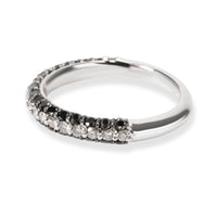 Black & White Diamond Band in 14K White Gold 0.60 CTW