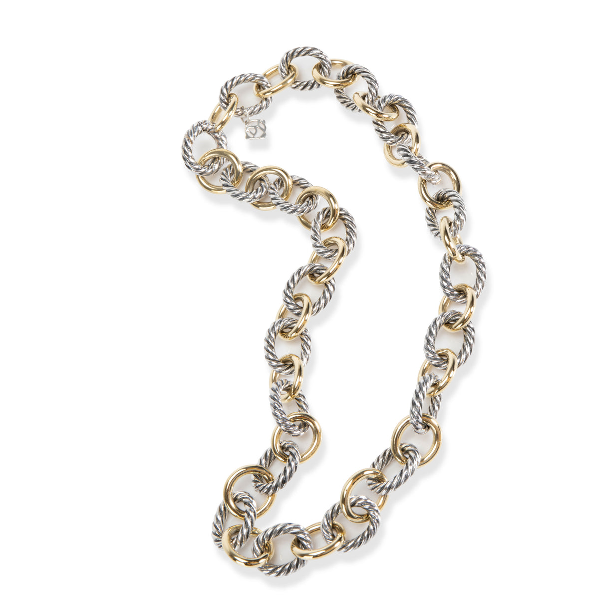 David Yurman Cable Chain Necklace in 18K Yellow Gold/Sterling Silver