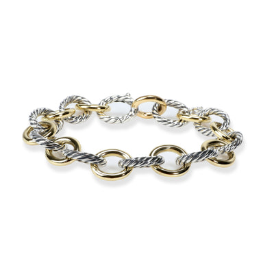 David Yurman Cable Link Bracelet in 18K Yellow Gold/Sterling Silver