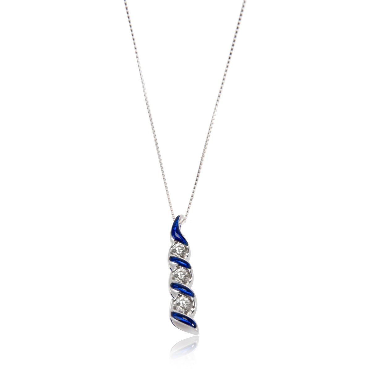 Sirena Jeans Diamond Necklace in 14K White Gold 0.25 CTW