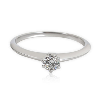 Tiffany & Co. Solitaire Diamond Engagement Ring in  Platinum D VS1 0.26 CTW