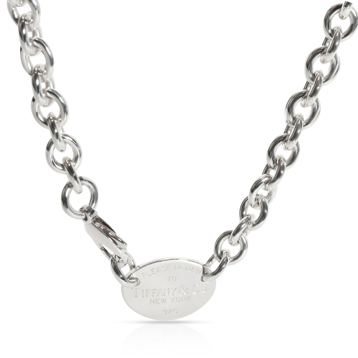 Tiffany & Co. Oval Return to Tiffany Choker Necklace in Sterling Silver