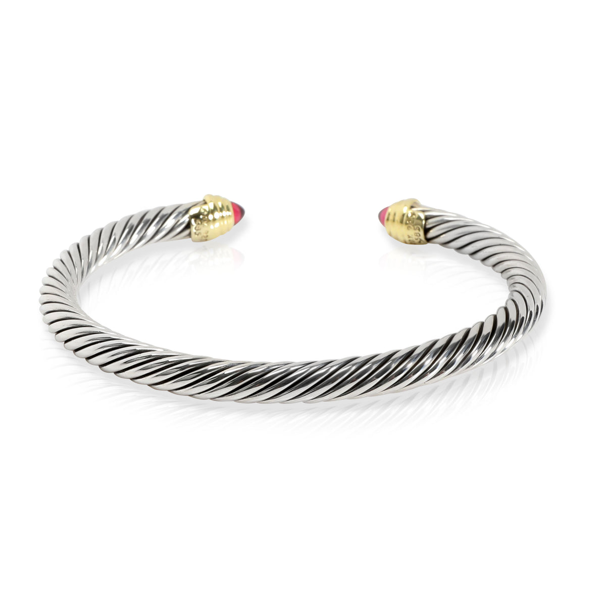 David Yurman Cable Amethyst Bangle in Sterling Silver