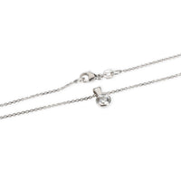GIA Certified Solitaire Diamond Necklace in 18K White Gold D IF 0.51 CTW