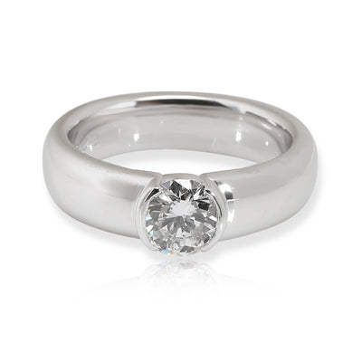 Tiffany & Co. Semi-Bezel Diamond Engagement Ring in Platinum 0.74 CTW