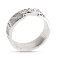 Tiffany & Co. Atlas Ring with Diamonds in 18K White Gold 0.15 CTW