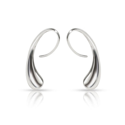 Tiffany & Co. Elsa Peretti Elongated Tear Drop Earrings in Sterling Silver