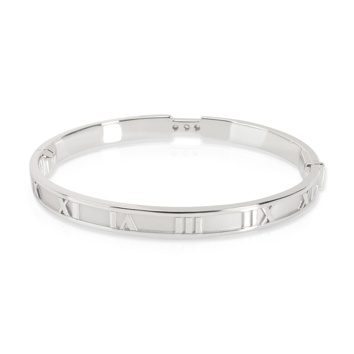 Tiffany & Co. Atlas Diamond Bangle in 18K White Gold 0.15 CTW