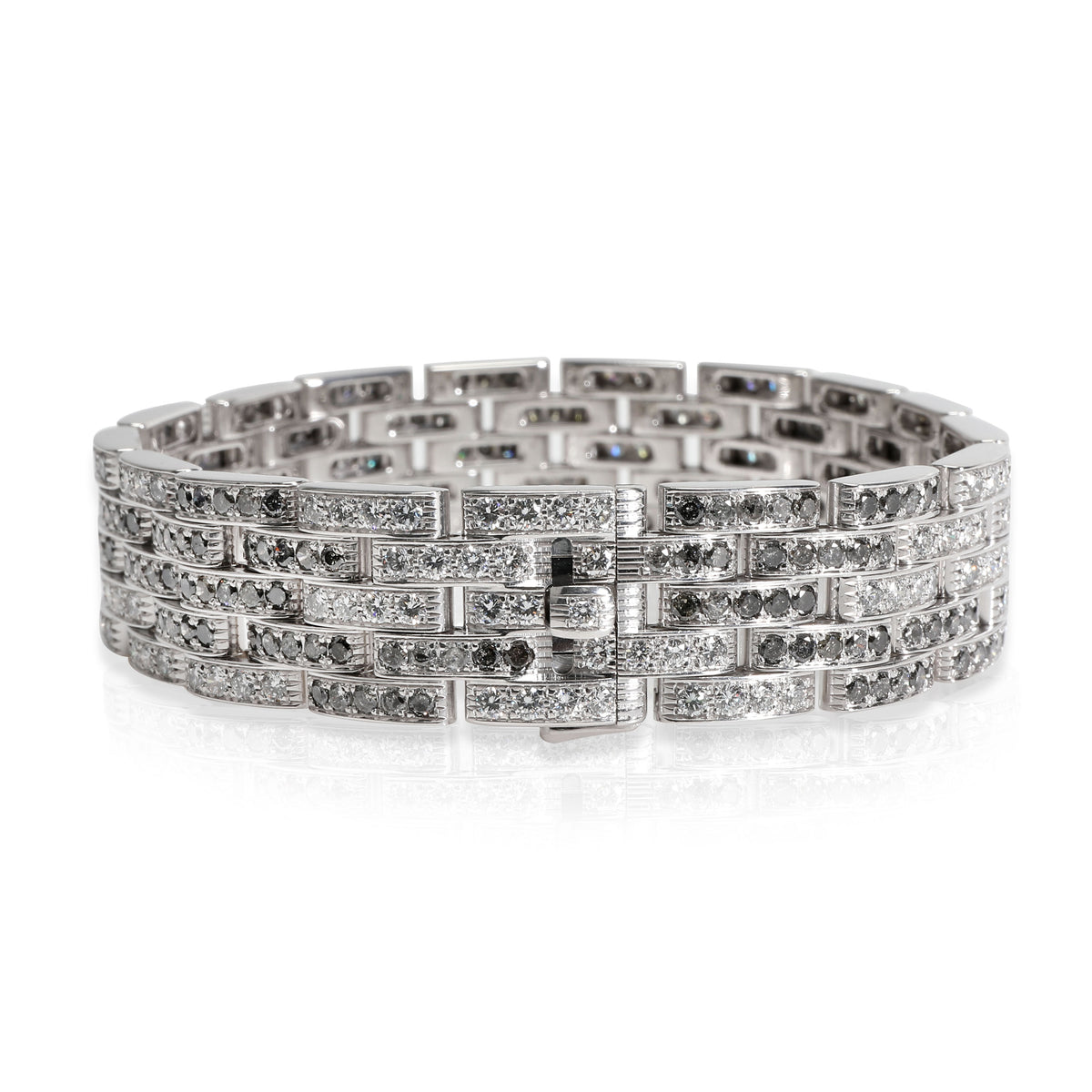 Cartier Maillon Panthere Diamond Bracelet in 18K White Gold 10 CTW
