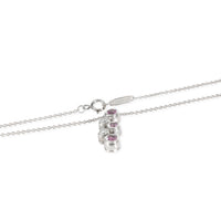 Tiffany & Co. Bubble Pink Sapphire & Diamond Necklace in Platinum 0.10 CTW