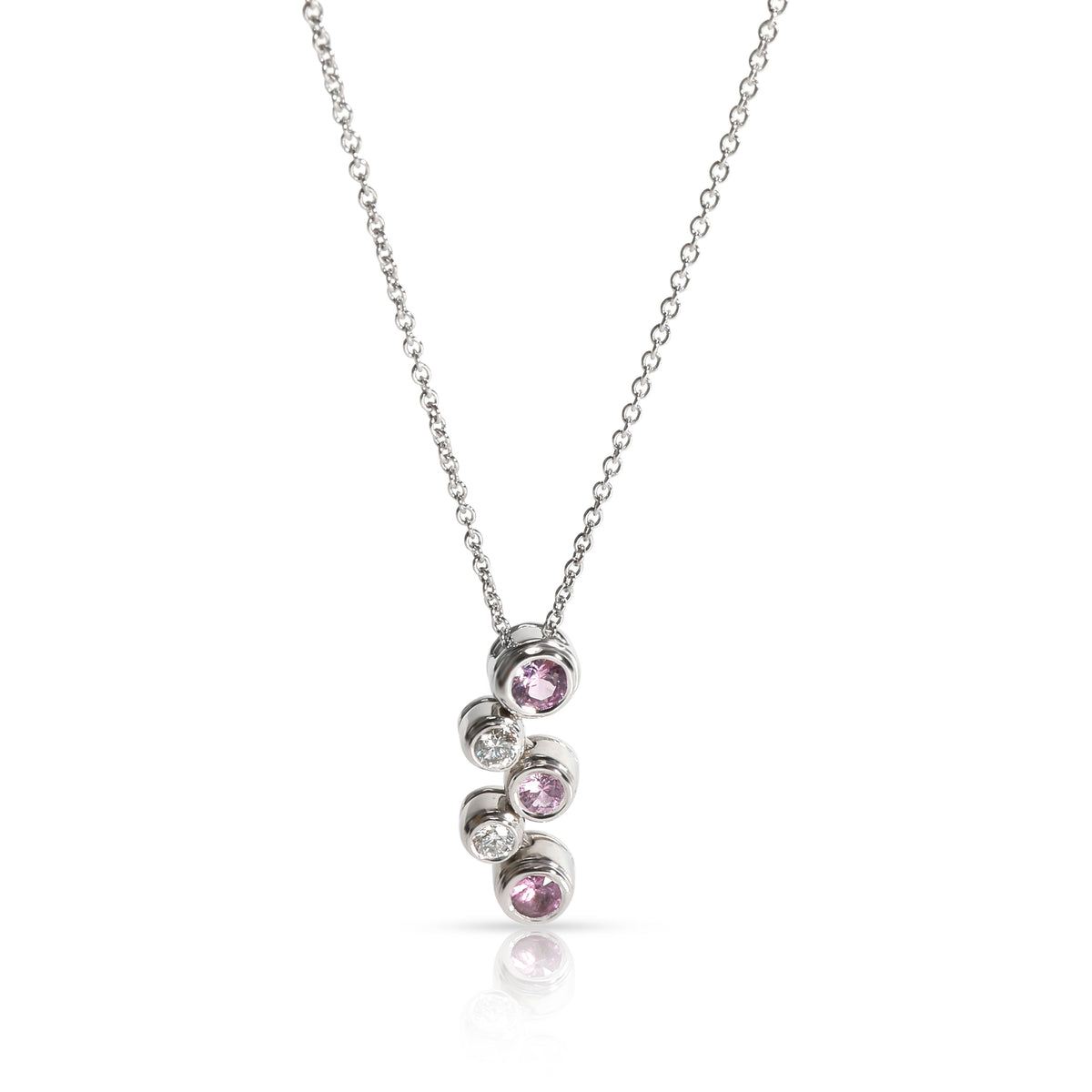 Tiffany & Co Pink Sapphire and Diamond Necklace