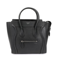 Céline Black Calfskin Leather Micro Luggage Tote