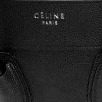 Céline Black Calfskin Leather Micro Luggage Tote