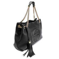 Gucci Black Leather Medium Soho Chain Shoulder Bag