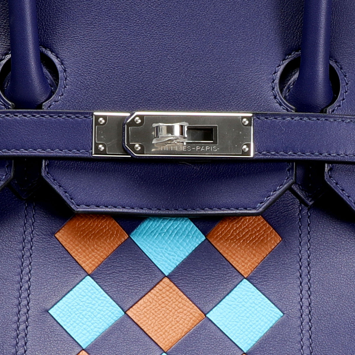 HERMÈS Limited Edition Birkin Tressage De Cuir 30 handbag in Blue Encre,  Gold and Blue du Nord Swift and Epsom leather with Palladium hardware-Ginza  Xiaoma – Authentic Hermès Boutique