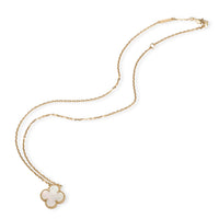 Van Cleef & Arpels Alhambra Mother Of Pearl Necklace in 18K Yellow Gold