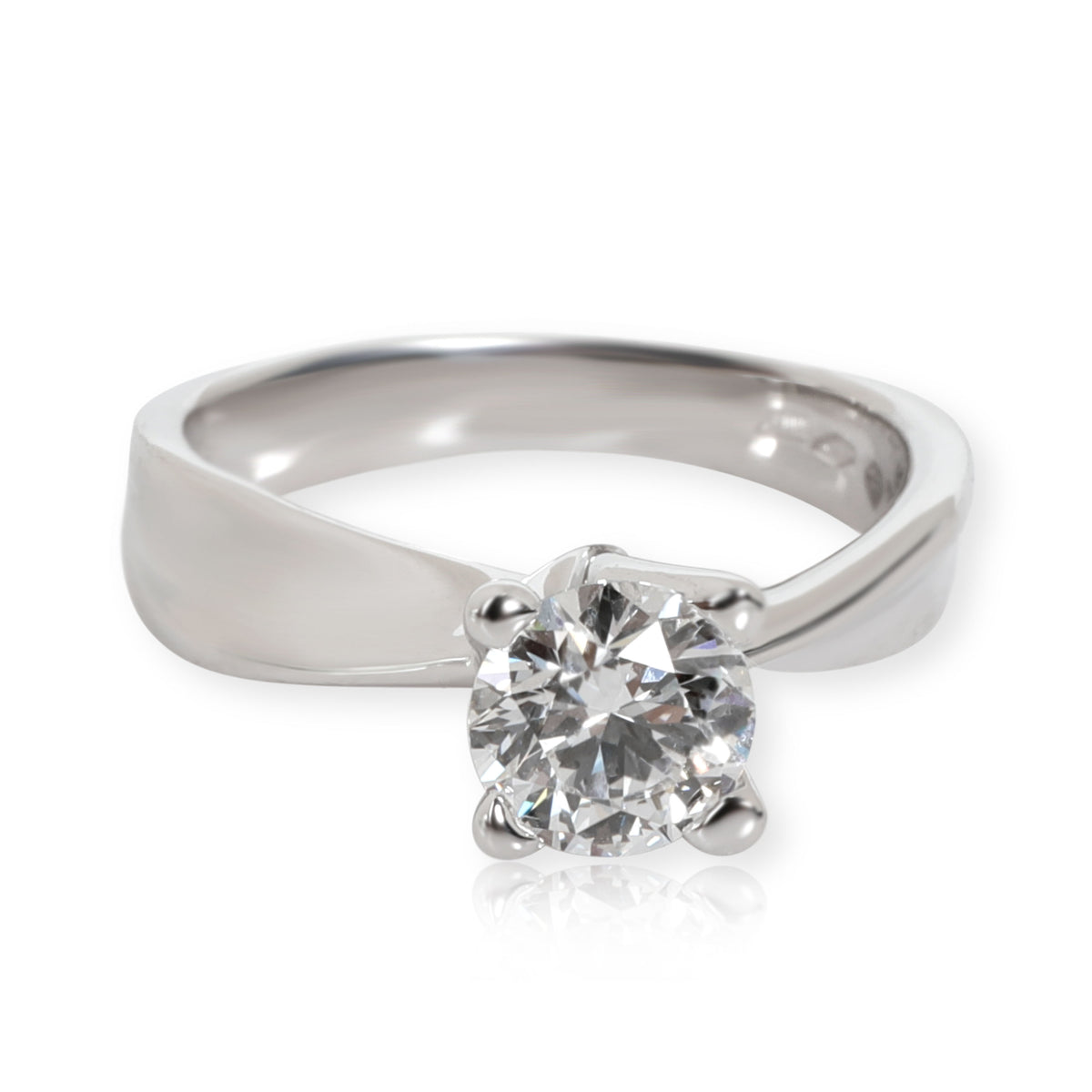 Simon G Diamond Engagement Ring in 18K White Gold GIA Certified D VS1 0.91 CTW