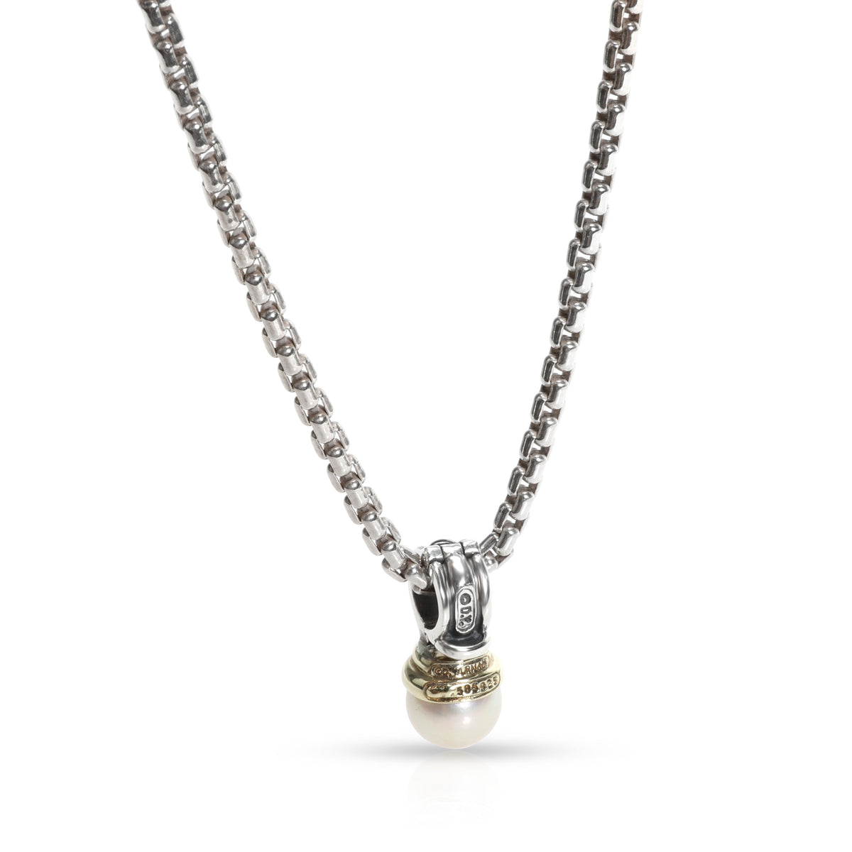 David Yurman Pearl Necklace in 14K Yellow Gold/Sterling Silver