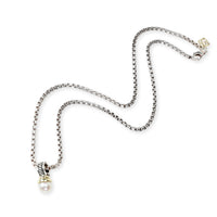 David Yurman Pearl Necklace in 14K Yellow Gold/Sterling Silver