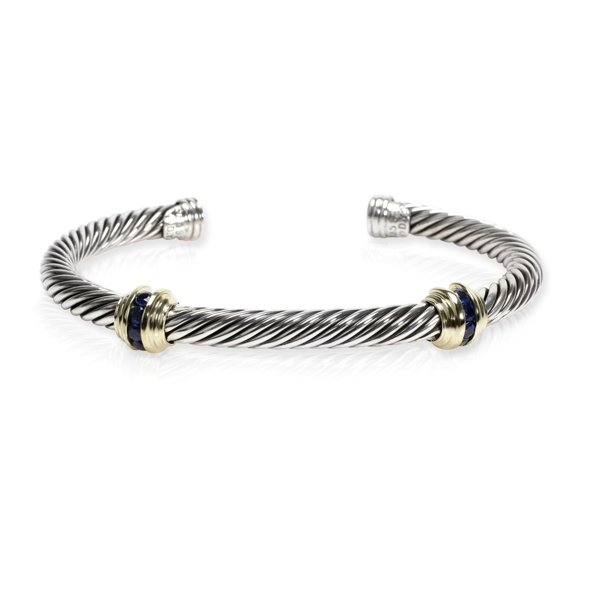 David Yurman Cable Collection Sapphire Bracelet in 14K Gold & Sterling Silver