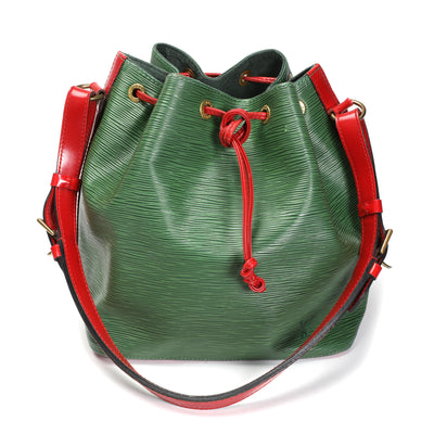 Louis Vuitton Vintage Red & Borneo Green Epi Leather Petit Noé