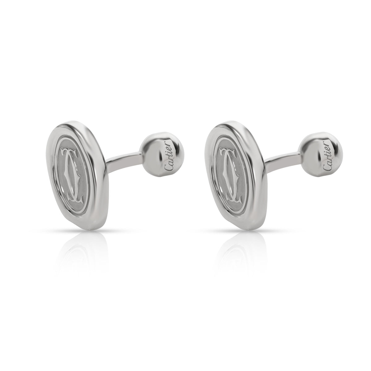 Cartier Wax Seal Motif Cufflinks in Sterling Silver